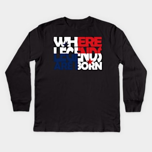 Panama Flag - Where Legend Are Born - Panamanian - Soca Mode Kids Long Sleeve T-Shirt